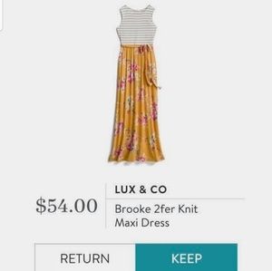 bernice 2fer knit maxi dress